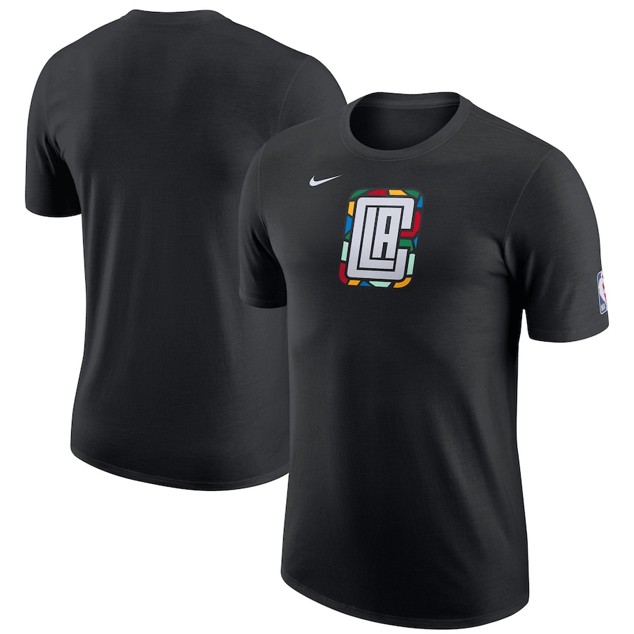 Men's Los Angeles Clippers Black 2022/23 City Edition Essential Warmup T-Shirt